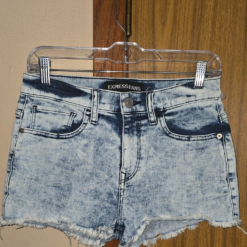 Express Light Blue Jean Shorts